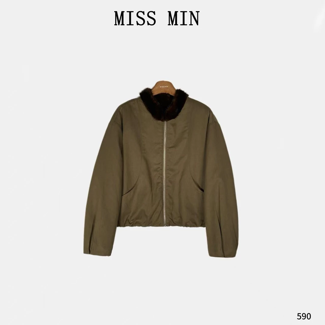 MISS MIN【贵感十足】秋冬新款恩巴风宽松休闲百搭外套590
