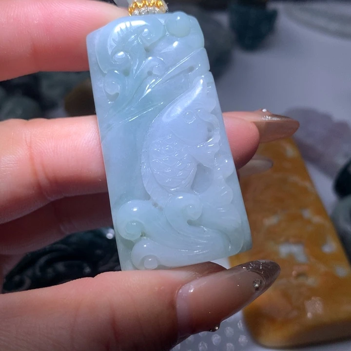 翡翠未镶嵌颈饰保真天然A货翡翠