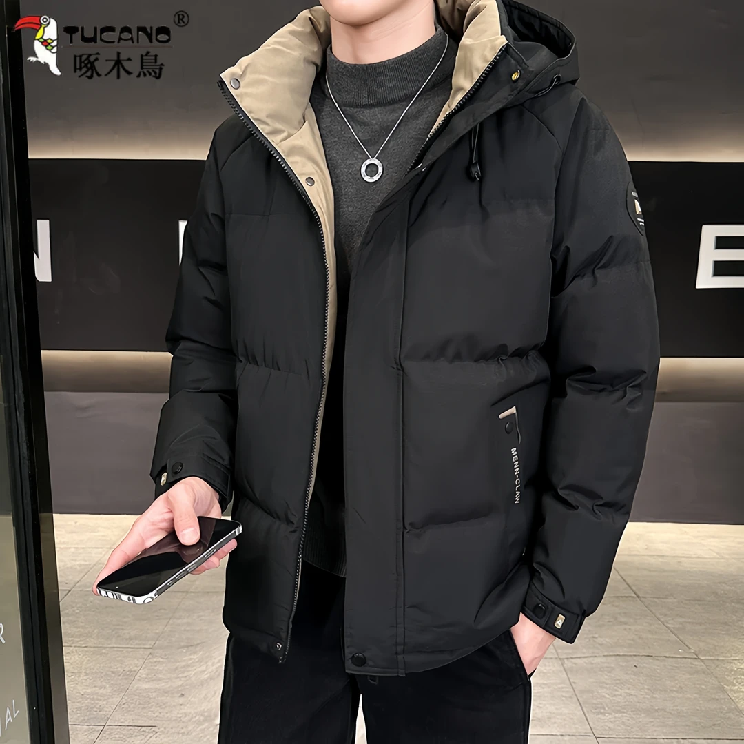 啄木鳥男士棉服冬季新款加厚保暖外套时尚百搭休闲棉衣面包服棉袄