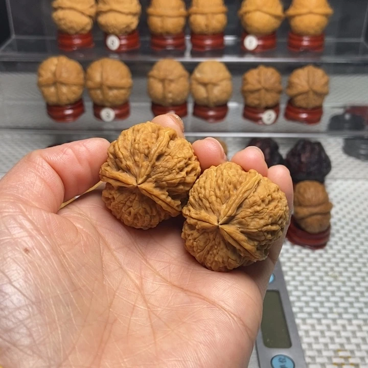 文玩核桃把件39密石花中花