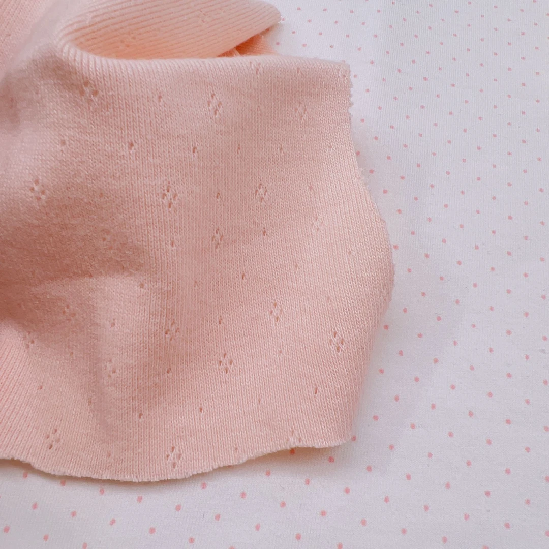 T126纯棉100%糖果色婴幼儿提花diy娃衣宠物手工弹力针织布一米