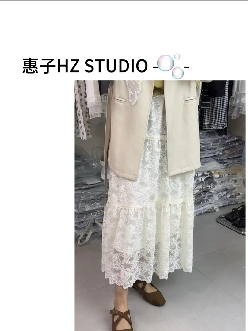 惠子家春夏新款时尚百搭蕾丝半裙162