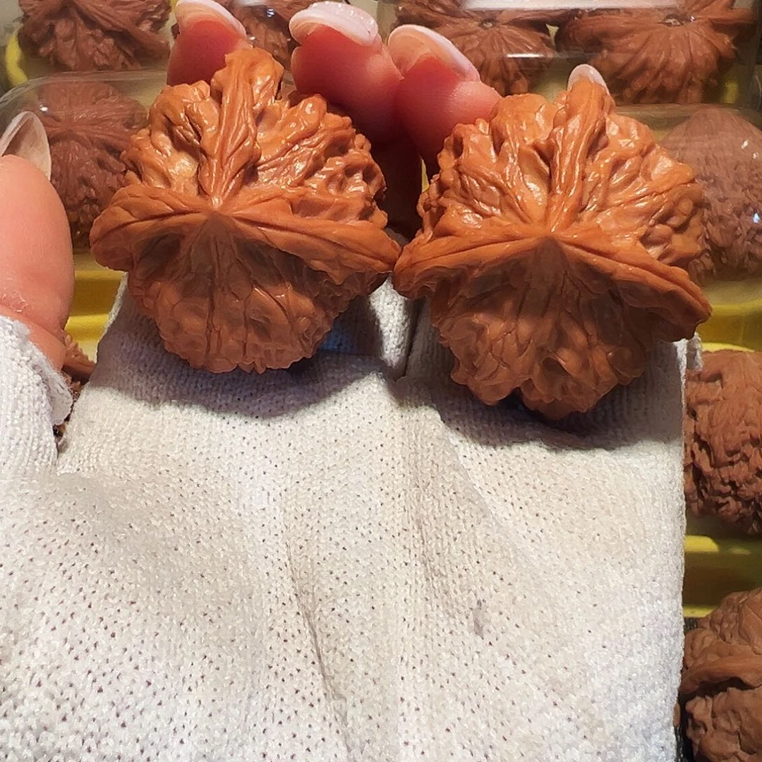 彩***归吊坠文玩核桃42全品野生三棱