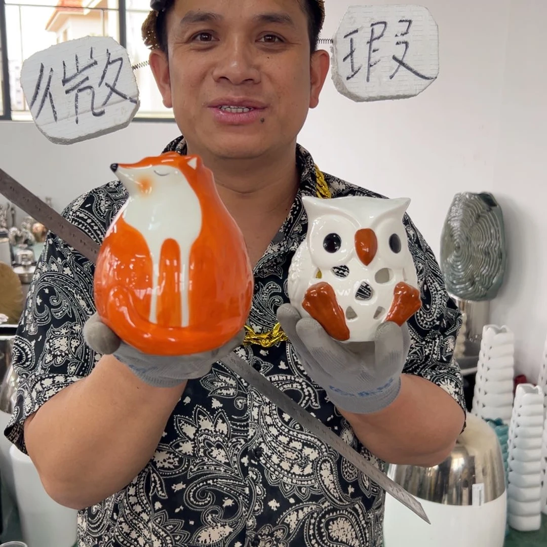 摆件58号高中低温陶瓷工艺瓶（部分微瑕）