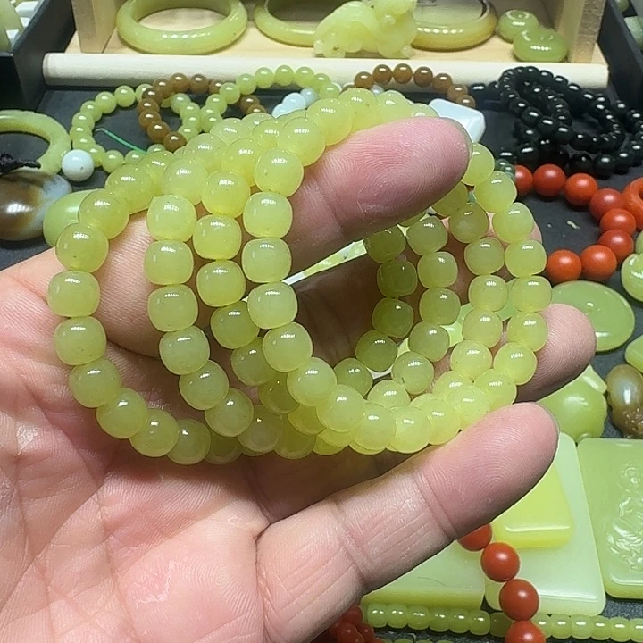 和田玉（黄玉）未镶嵌手链