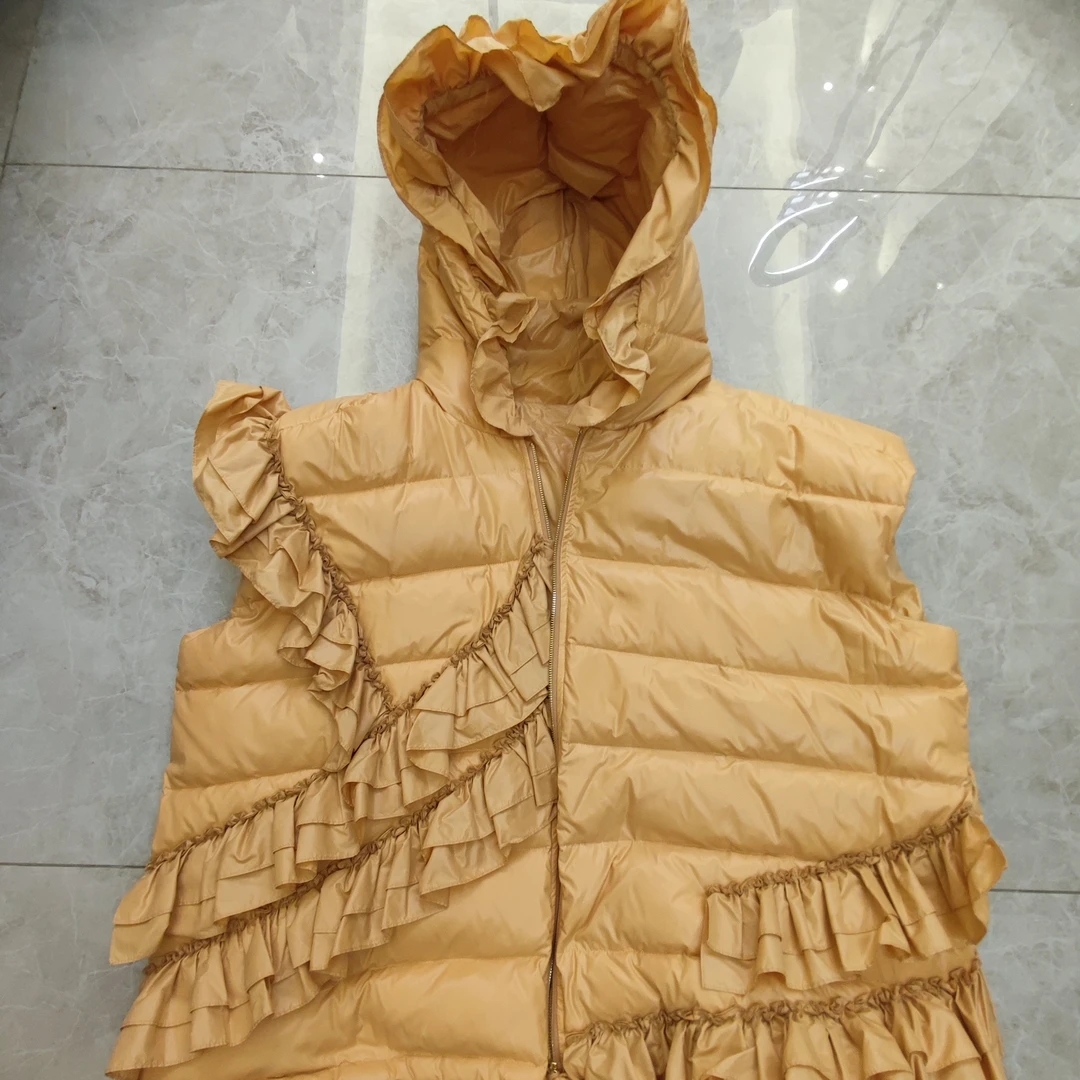 设计师款连帽羽绒马甲