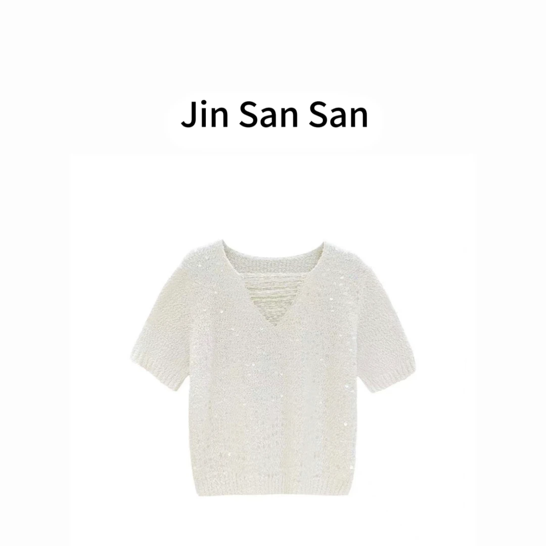 金三三【沉鱼落雁】2025春季新款时尚百搭休闲上衣毛衣H2030
