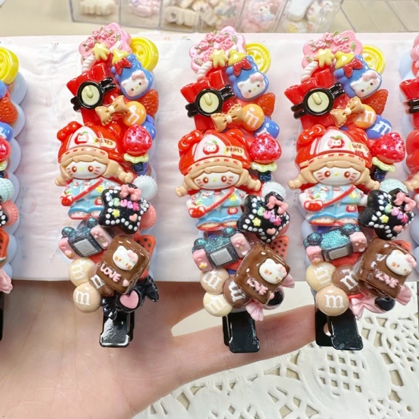 (洋葱)儿童可爱卡通甜美女孩发绳发饰夹子手工发夹通用少女学生
