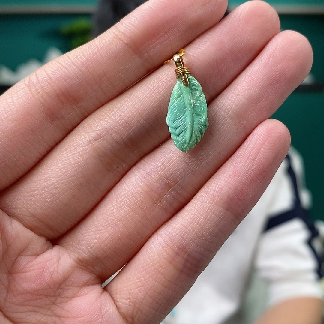 绿松石18K金镶嵌珠宝奇石