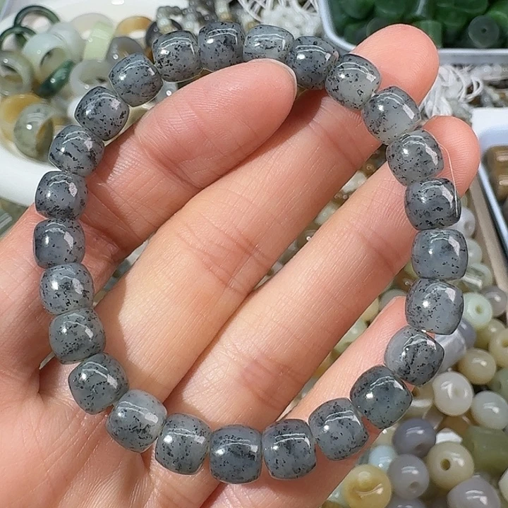 和田玉未镶嵌手链86.5