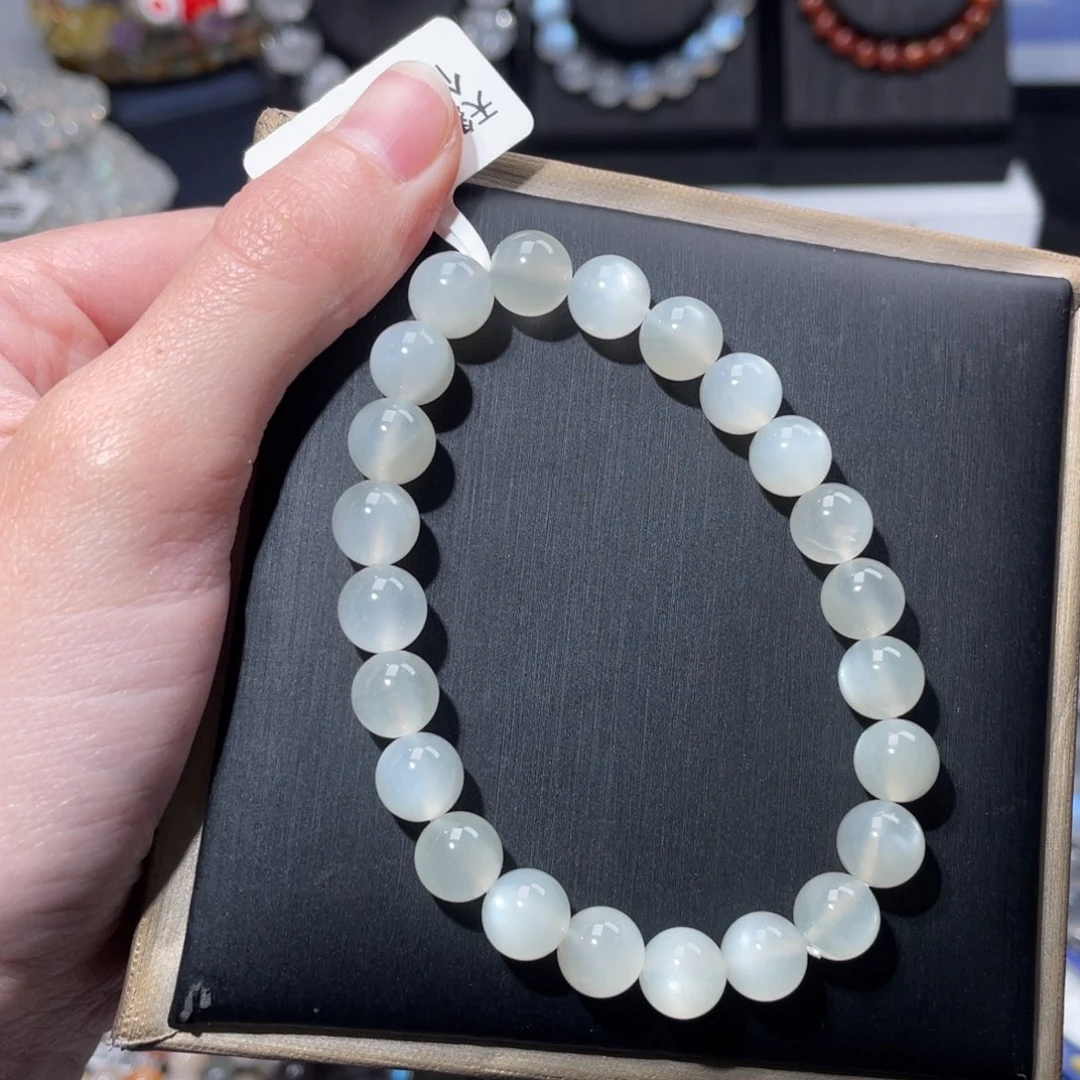 未镶嵌长石手链初恋白月光8m+