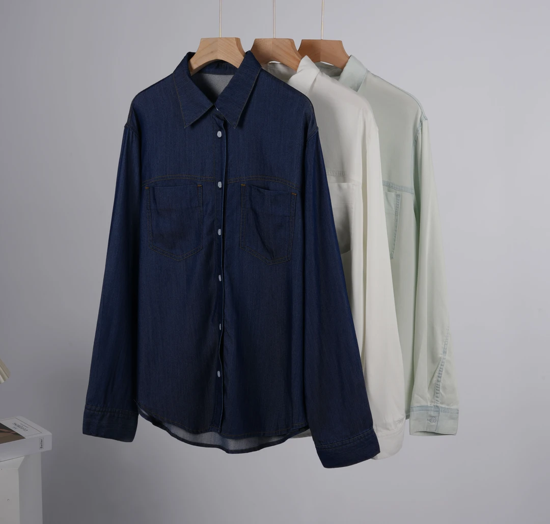 丹宁！黑科技！醋酸牛仔衬衫 K18