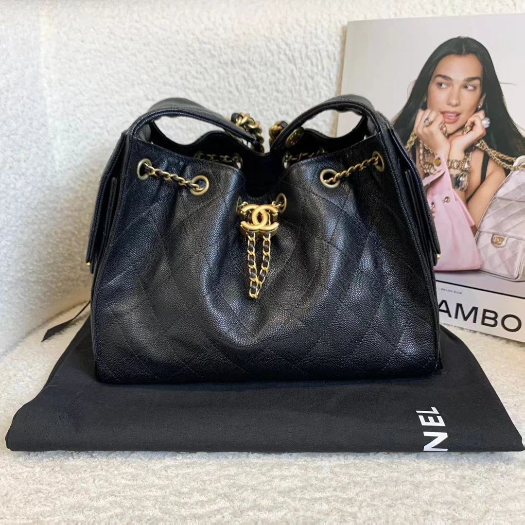未使用 Chanel/香奈儿 壹臻/Chanel 25s黑金牛hobo小号 15484065
