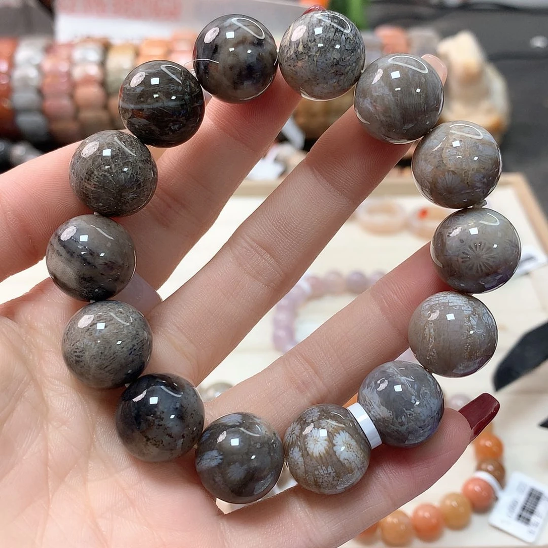 硅化珊瑚（珊瑚玉）手链未镶嵌阿*249