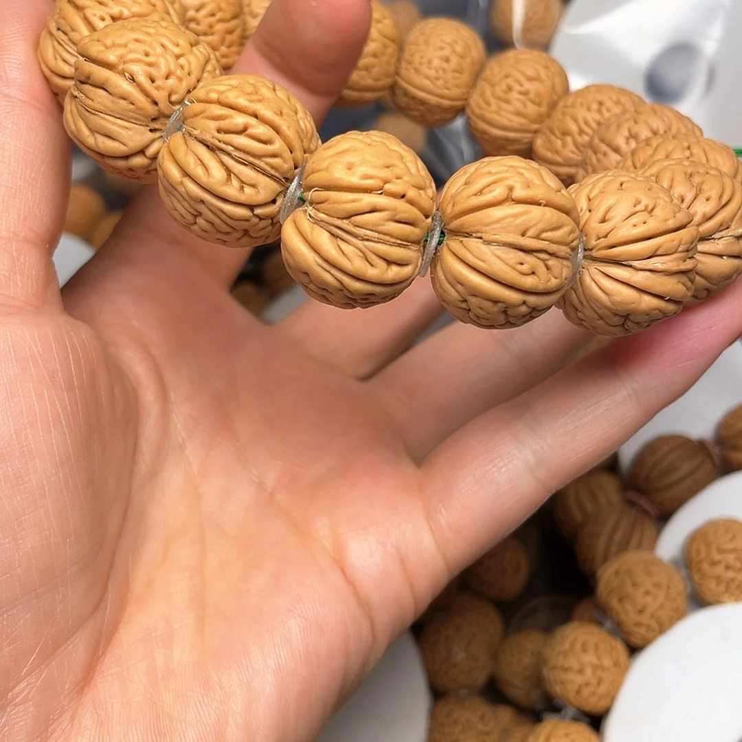 桃木桃核手串21+磨盘