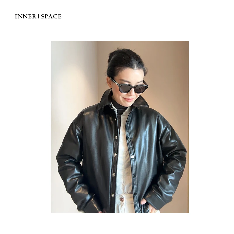 老钱极简蛋白皮鹅绒服