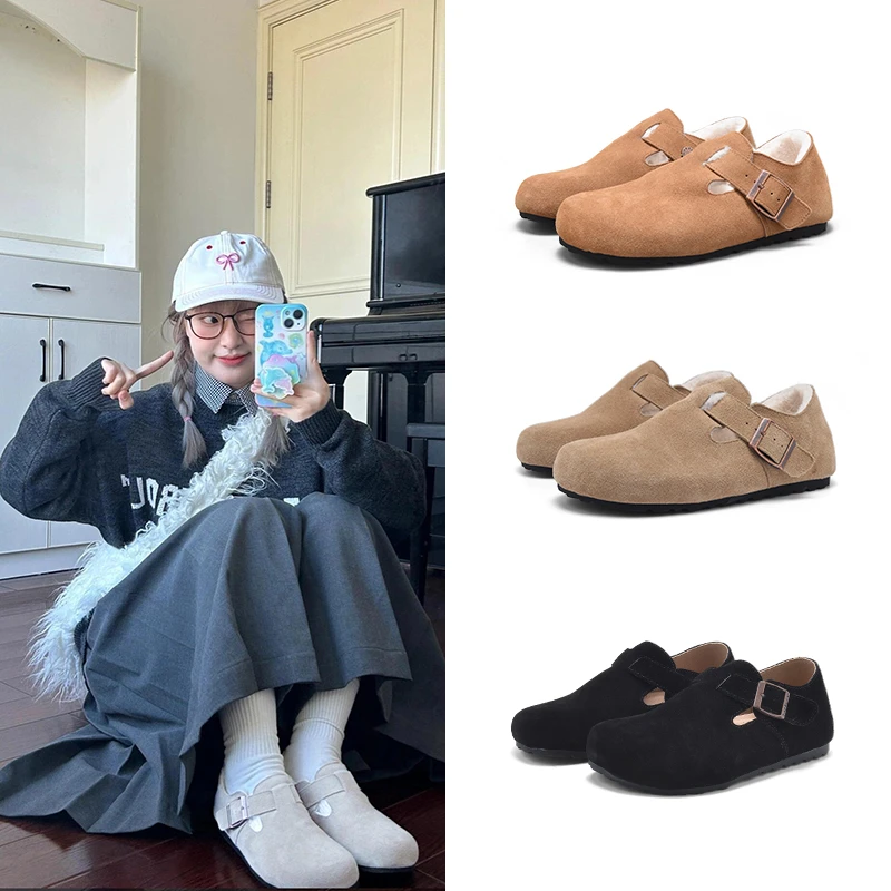 勃肯鞋女厚底增高包头半拖2025新款真皮情侣博肯钓鱼懒人凉拖鞋