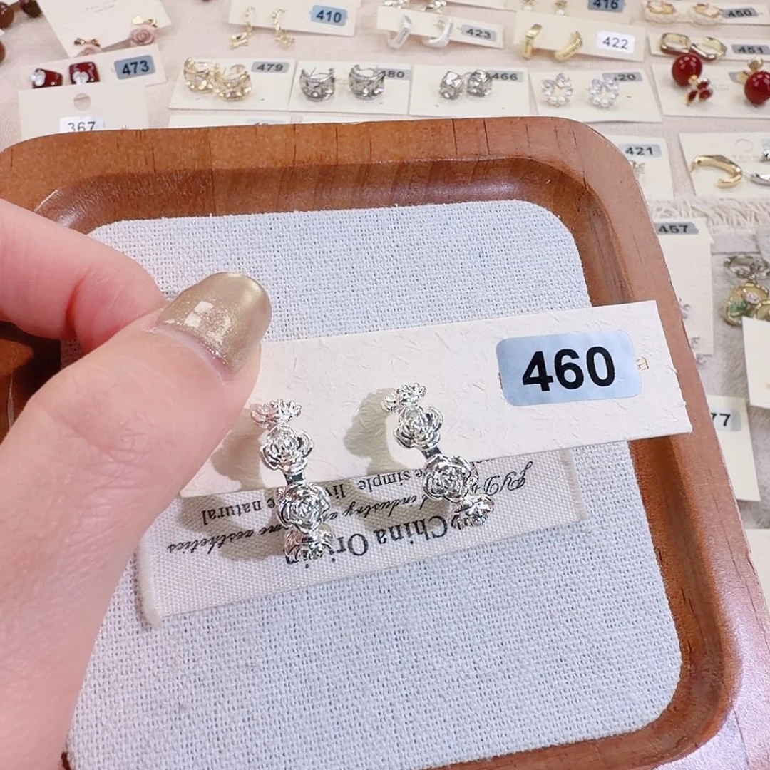 仿珍珠铜合金925银耳钉