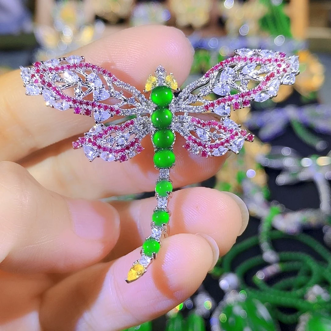 吊坠(不含链)银S925镶嵌翡翠