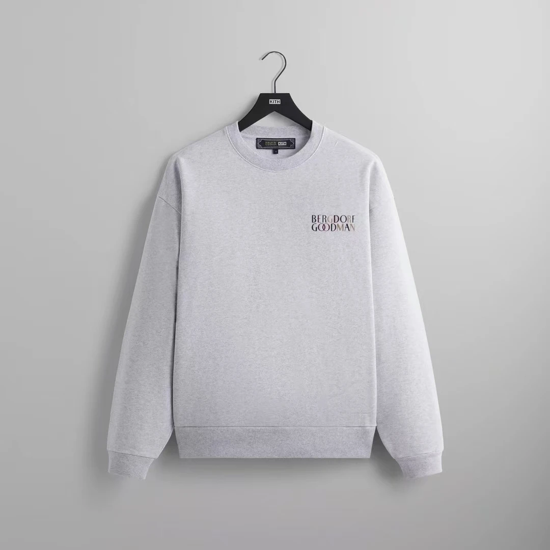 Kith x Bergdorf Goodman联名秋冬圆领纯棉卫衣薄绒LXLXXL码