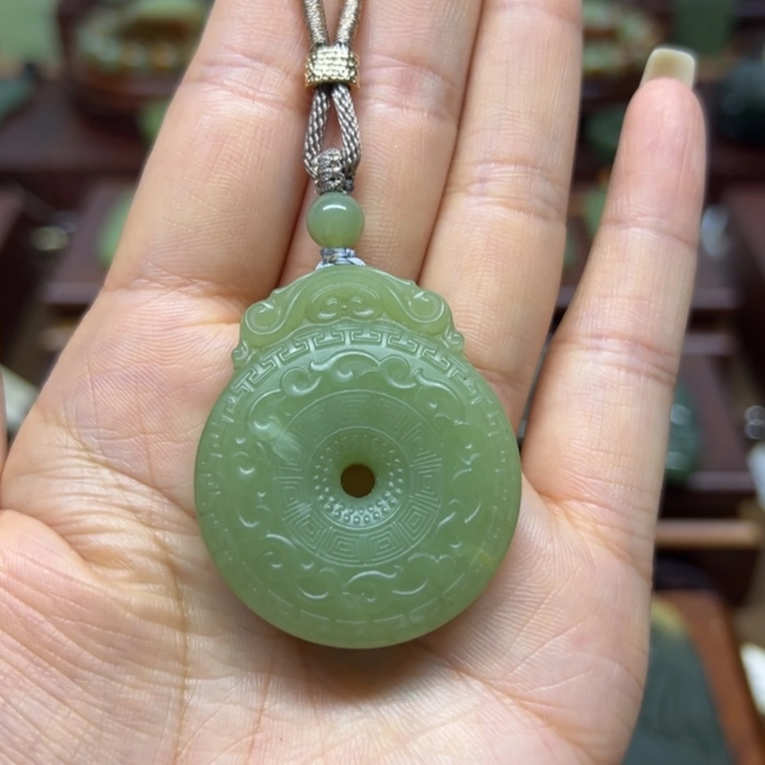 【闪购商品】岫岩河磨玉（透闪石质玉）未镶嵌颈饰仿古平安扣