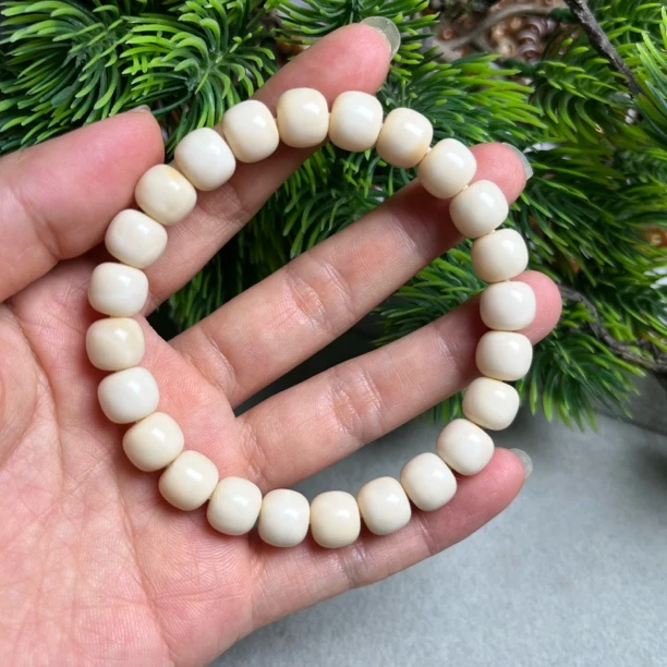 真正的龙脊菩提老型10*9mm手串有钥匙孔 文玩好物