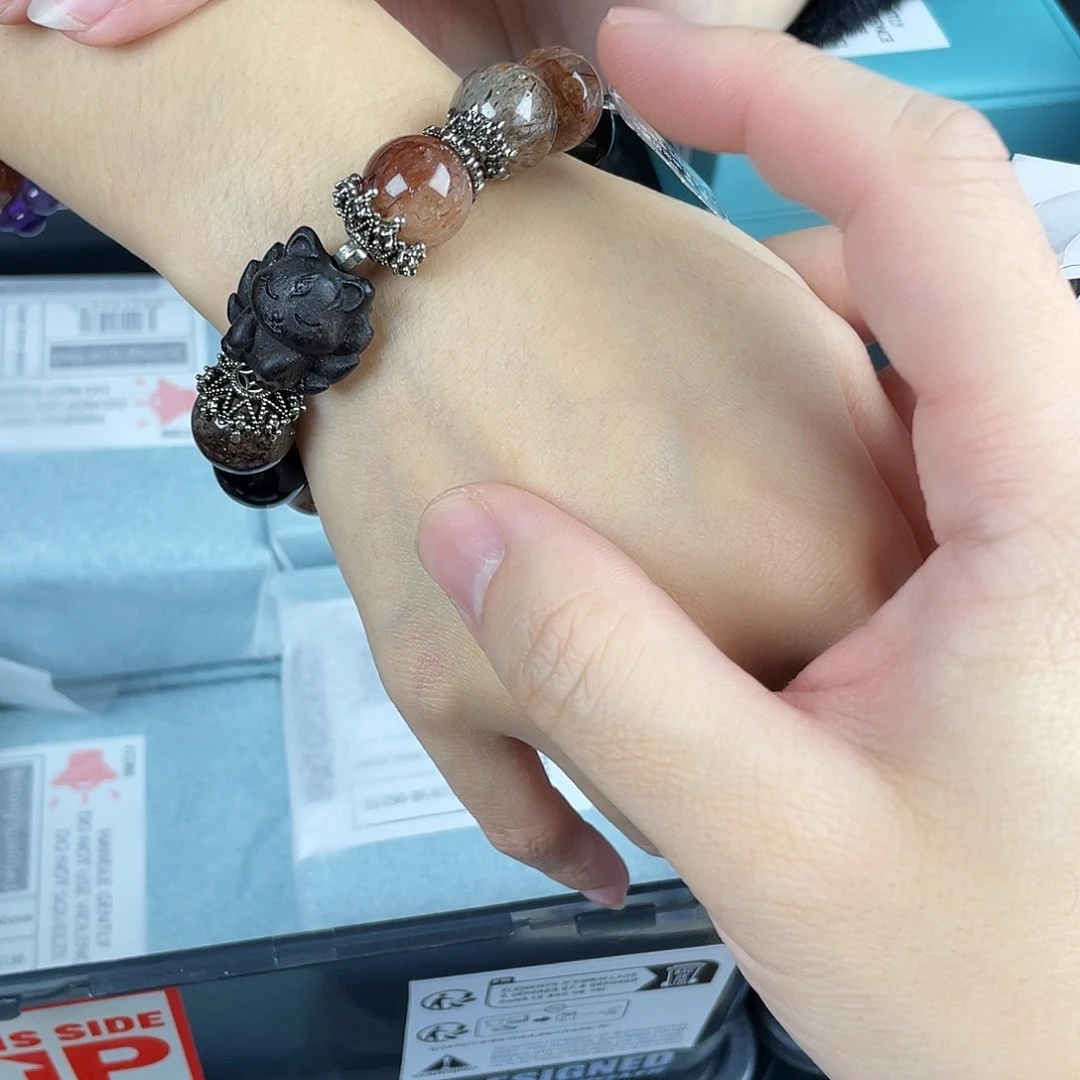 银S925镀金镶嵌手串水晶