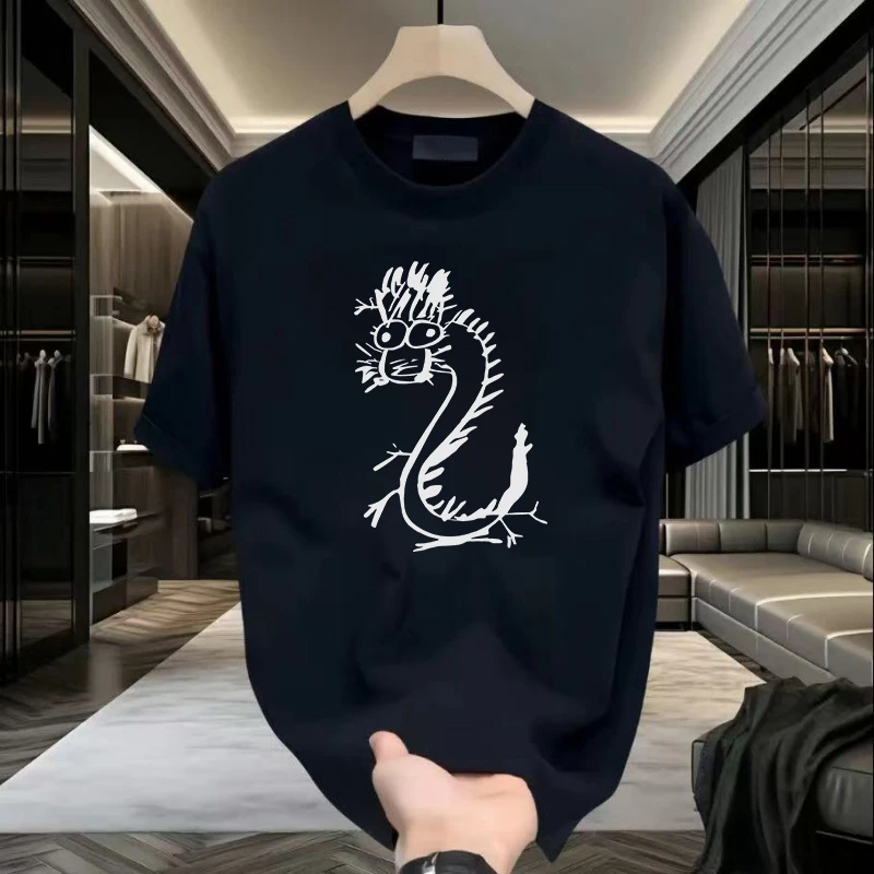 重磅潮流时尚纯棉短袖夏季新款男士T恤街头百搭痞帅圆领半袖上衣