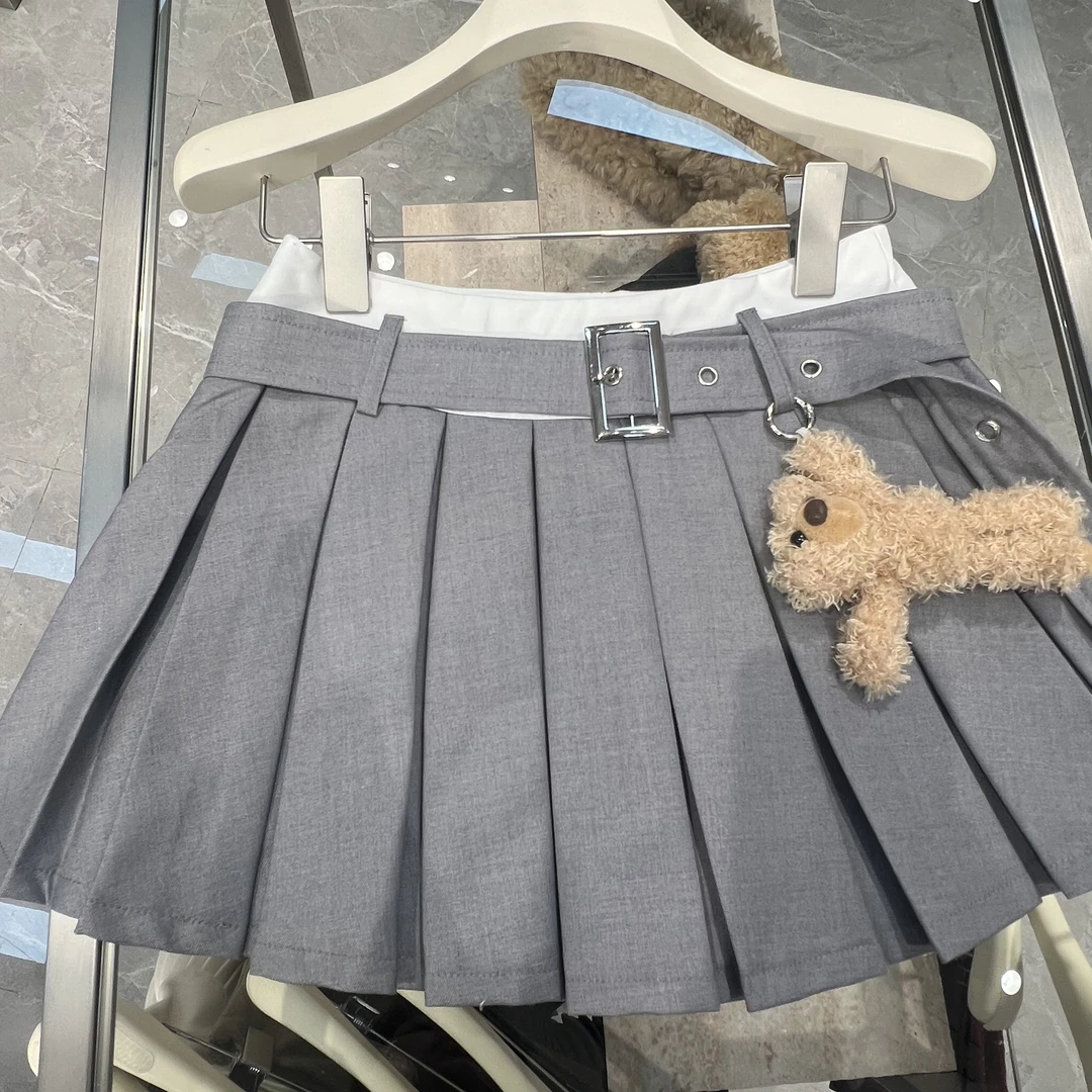 【YU·PP】（041）小众校园俏皮可爱小玩偶英伦秋冬百褶裙（P0215）