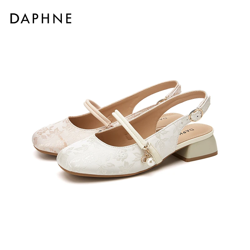 达芙妮包头凉鞋女夏季新中式鞋子国风鞋粗跟2025年新款玛丽珍女鞋