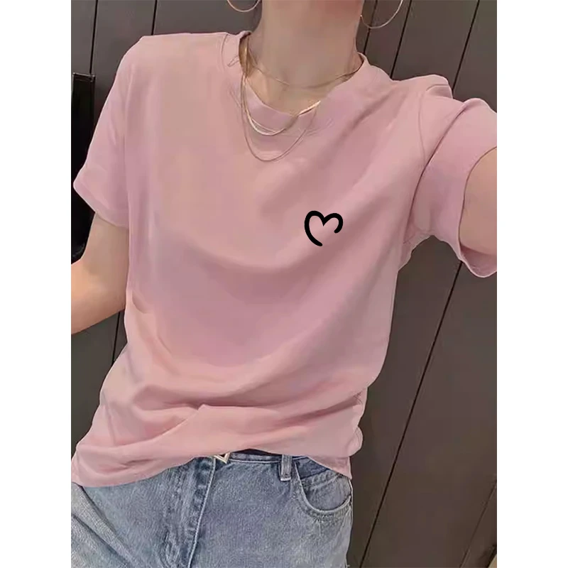 2025春夏秋季新款正肩磨毛短袖t恤女时尚百搭洋气上衣厚款打底衫