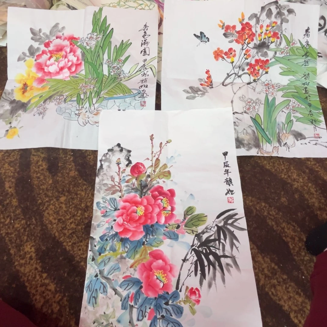 国画韵如老师作品三张