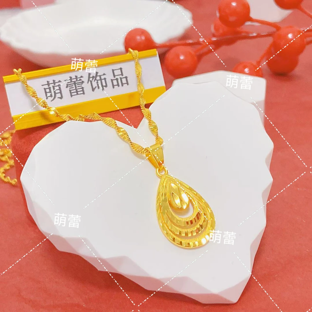 铜合金项链 新款水滴女款项链复古简约气质民族风百搭2025锁骨链