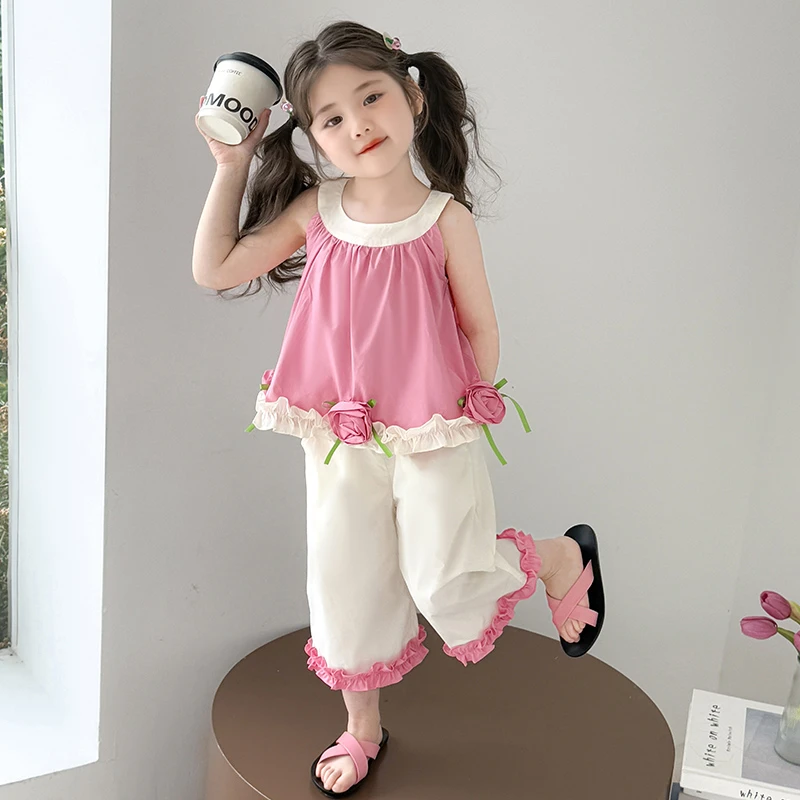 女童夏装套装2025年款衣服儿童洋气时髦女宝宝夏季小孩子衣服童装