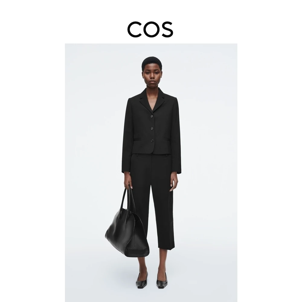 COS女装 标准版型通勤西装外套黑色2025春季新品1267098001