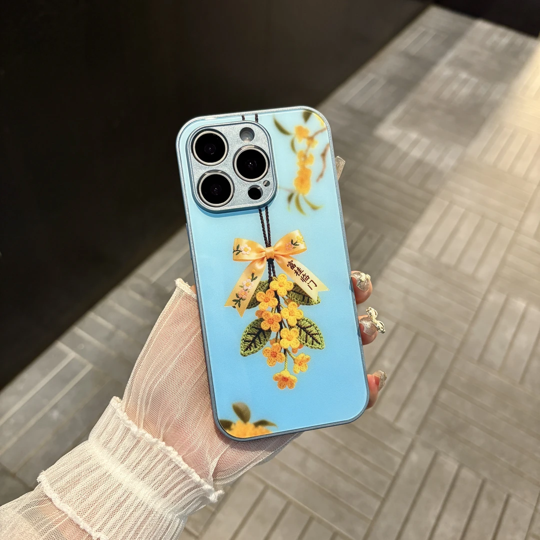 苹果/华为/oppo/vivo/小米 富桂临门适用iPhone17/16玻璃手机壳