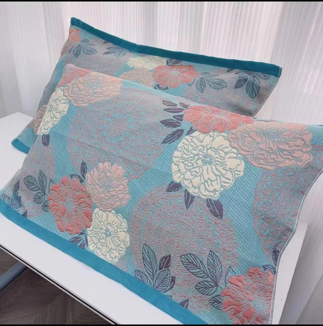 ~棉柔柔优选~52*78花海纱布枕巾