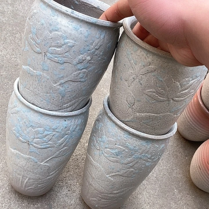 紫砂花盆瑕疵口12高20