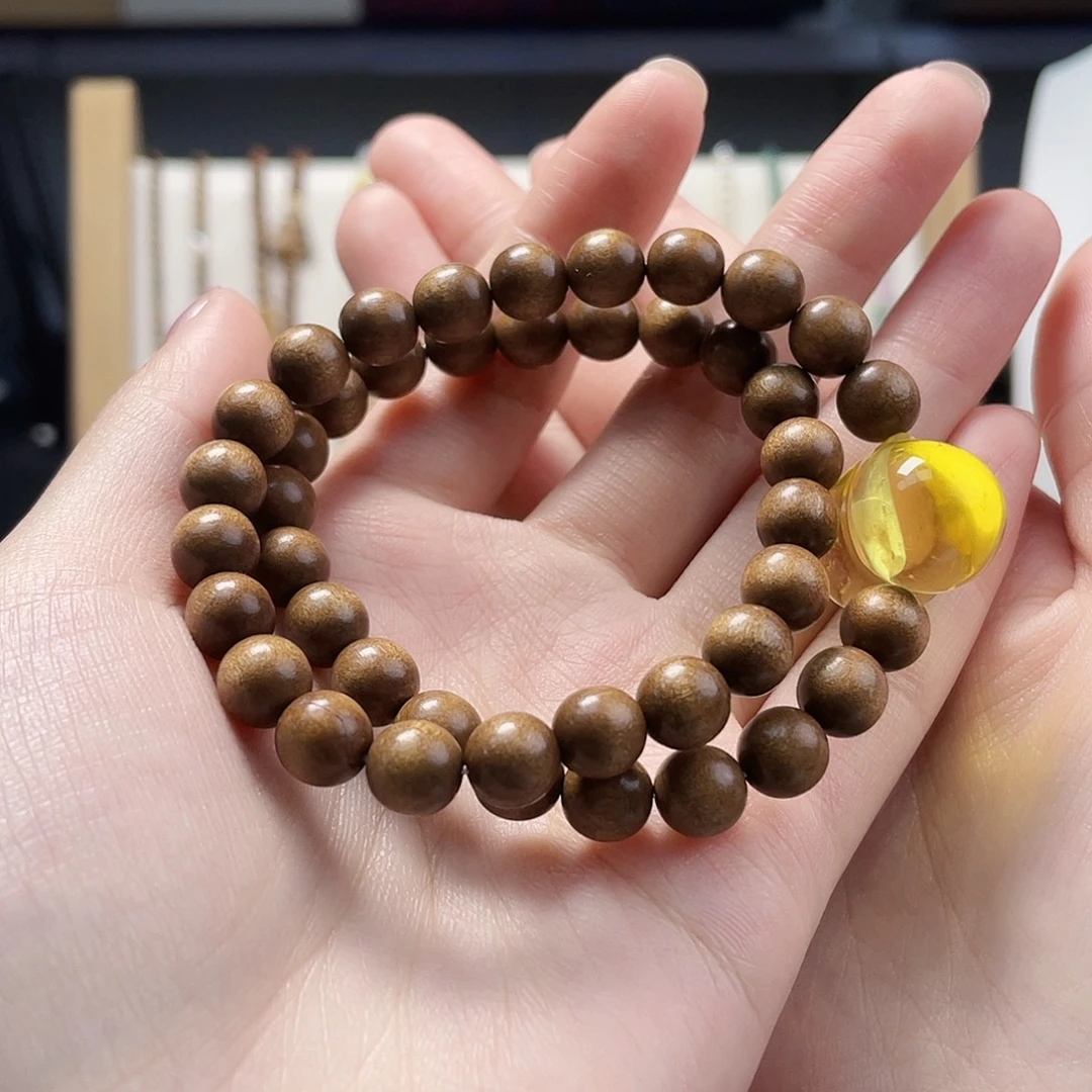 琥珀未镶嵌裸石琥珀手串