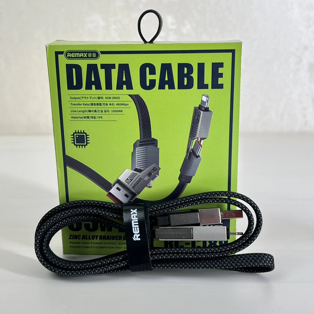 Remax/睿量【仅直播间售卖】四合一手机type-c数据线双头闪充
