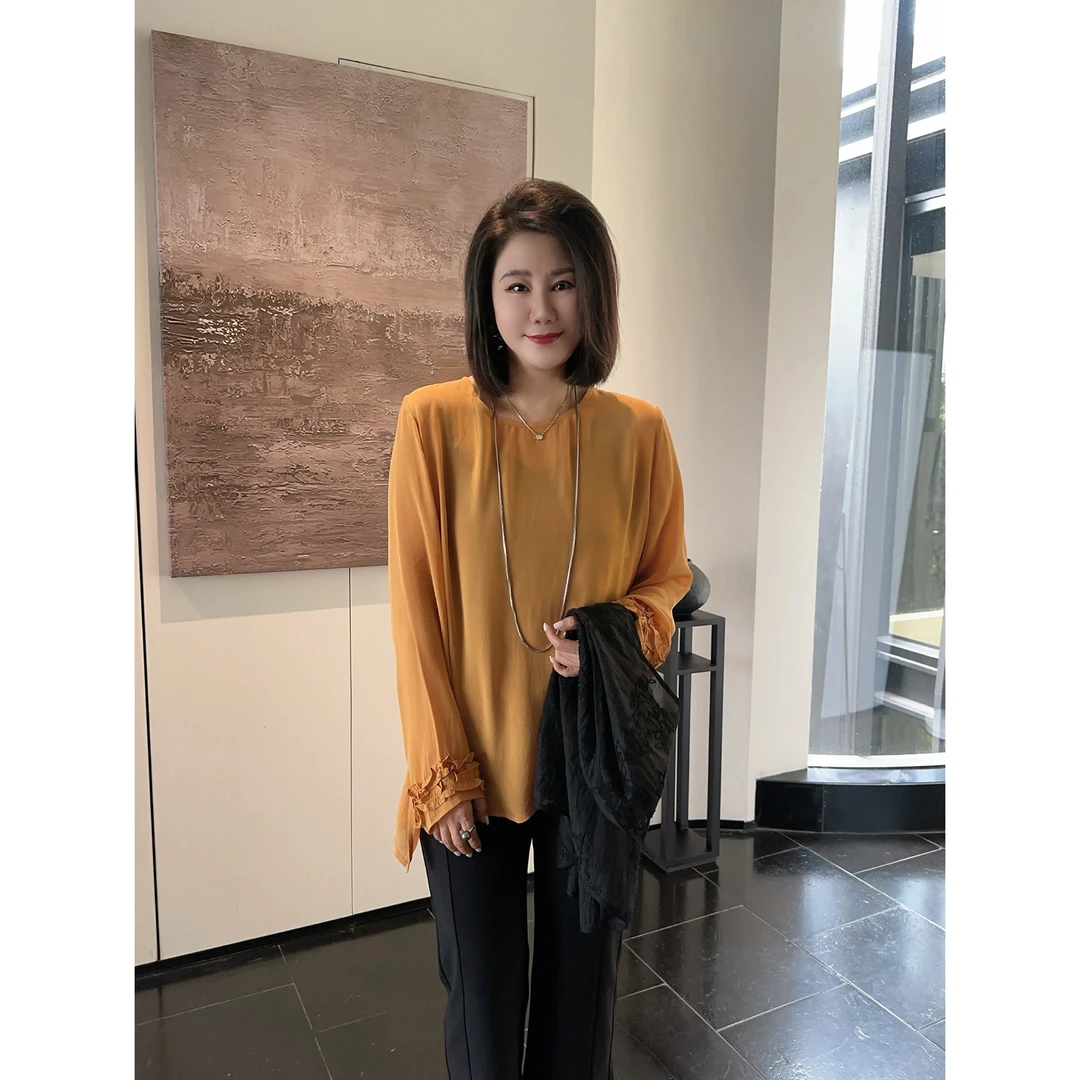 GS显瘦【琉璃折纸】木耳边拼接长袖防晒上衣66225