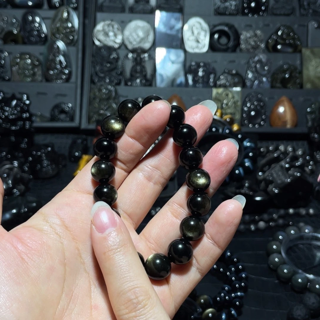 黑曜岩珠宝奇石未镶嵌爱***返