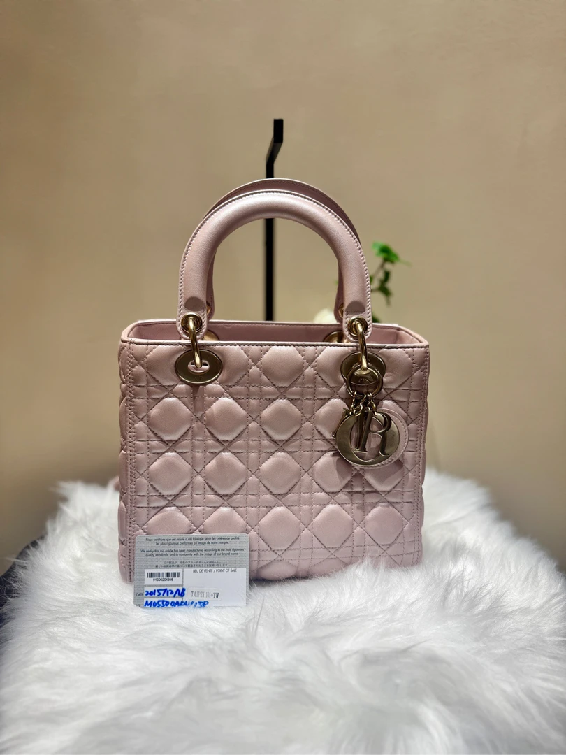 99新 DIOR/迪奥 珠光粉色戴妃五格/8038