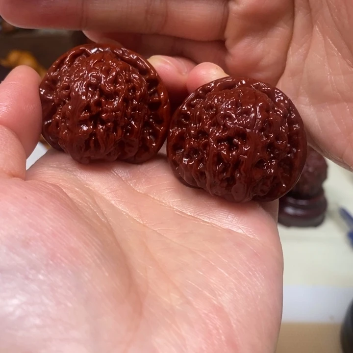 吊坠文玩核桃白狮子