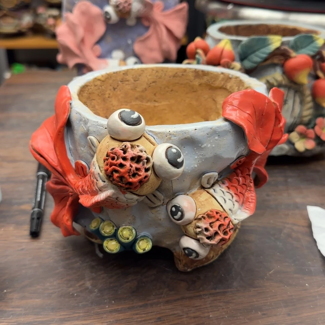 【闪购商品】陶瓷花*粗陶手捏