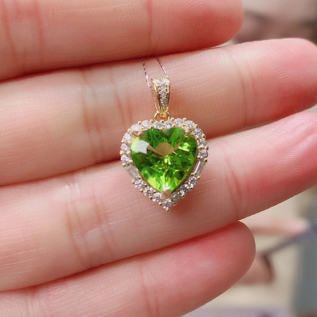 颈饰银S925镶嵌橄榄石