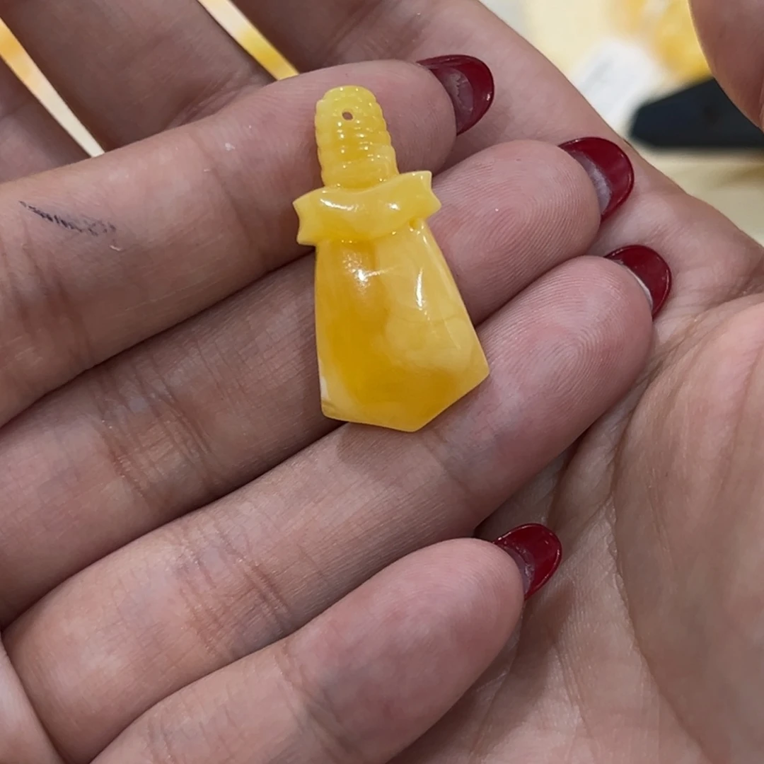 蜜蜡未镶嵌手链吊坠7