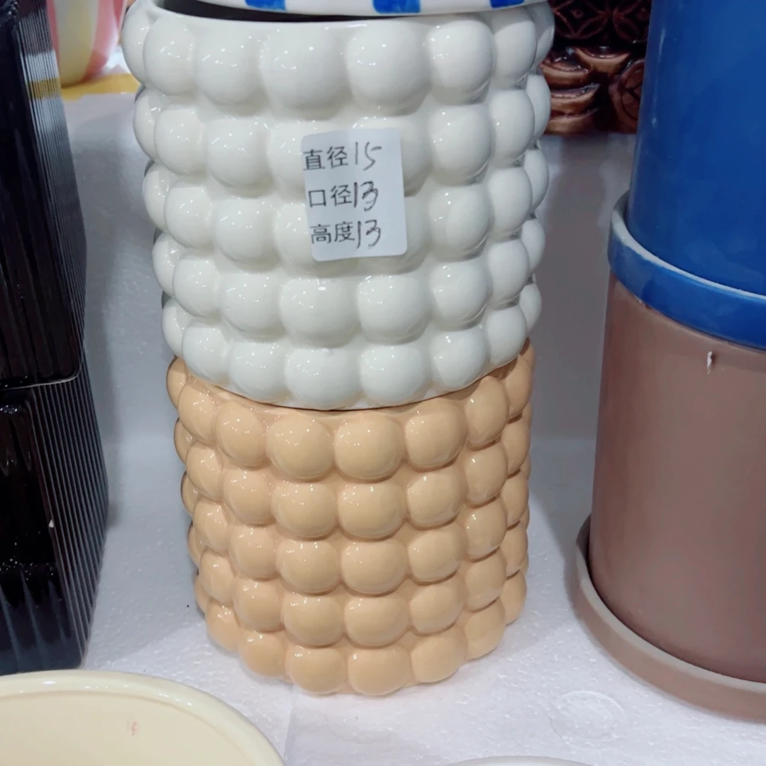 有孔，陶瓷花盆满10米包邮发货