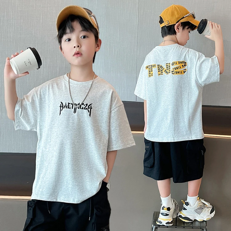 男童t恤短袖夏季薄款2025新款儿童装休闲上衣韩版大童夏装潮T