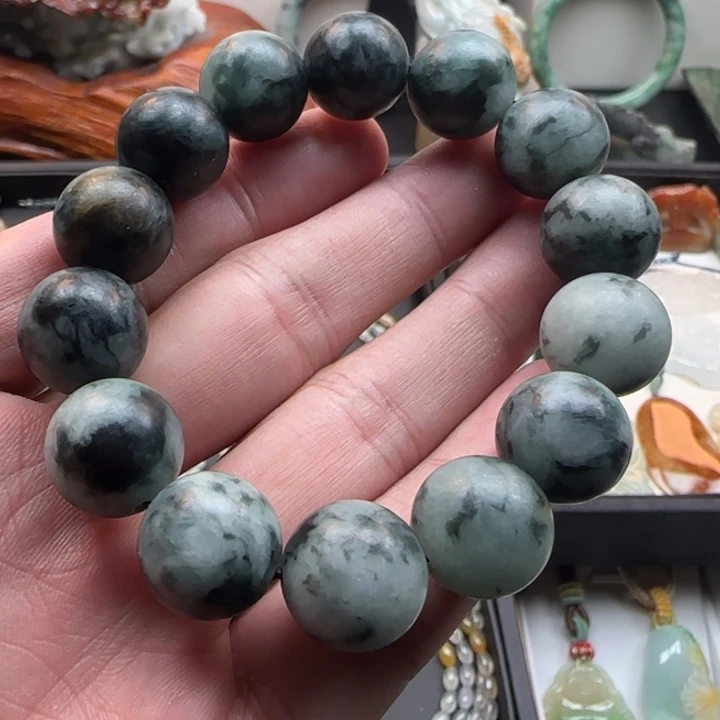 翡翠未镶嵌颈饰老料特色手串